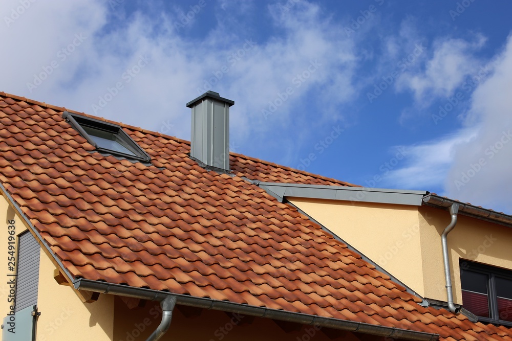 Tiled roof in mediterranean style