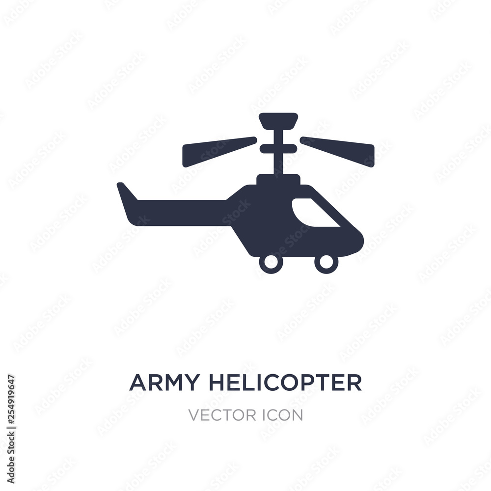 army helicopter icon on white background. Simple element illustration from Transport concept. army helicopter icon on white background. Simple element illustration from Transport concept.