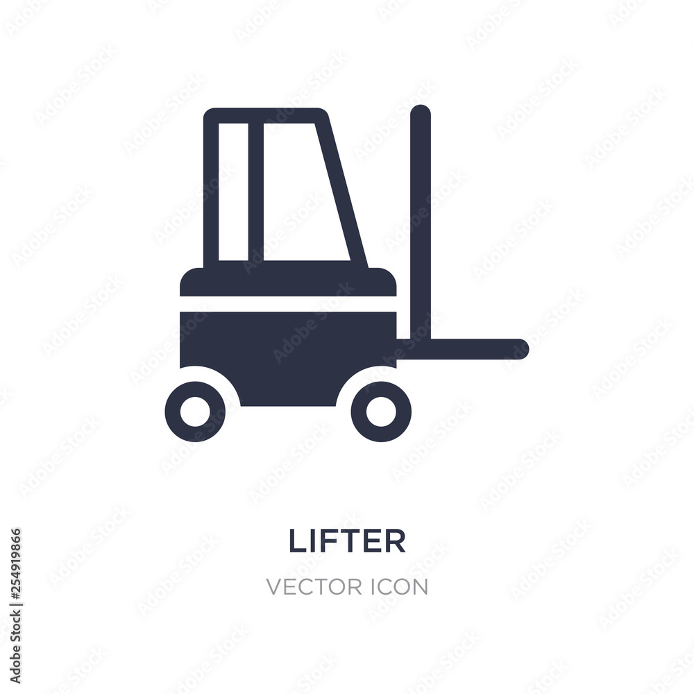 lifter icon on white background. Simple element illustration from Transport concept.