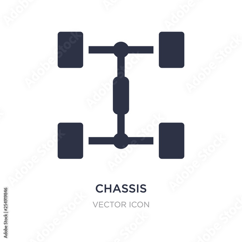 chassis icon on white background. Simple element illustration from Transport concept.