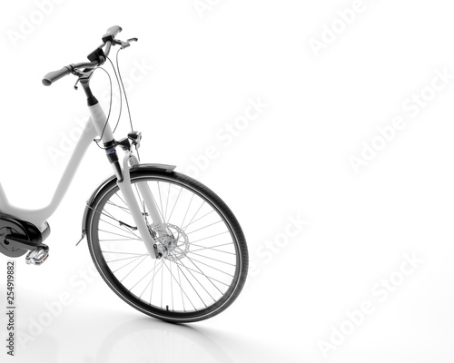 Fototapeta Naklejka Na Ścianę i Meble -  Generic electric bicycle e-bike isolated on white background 3d illustration