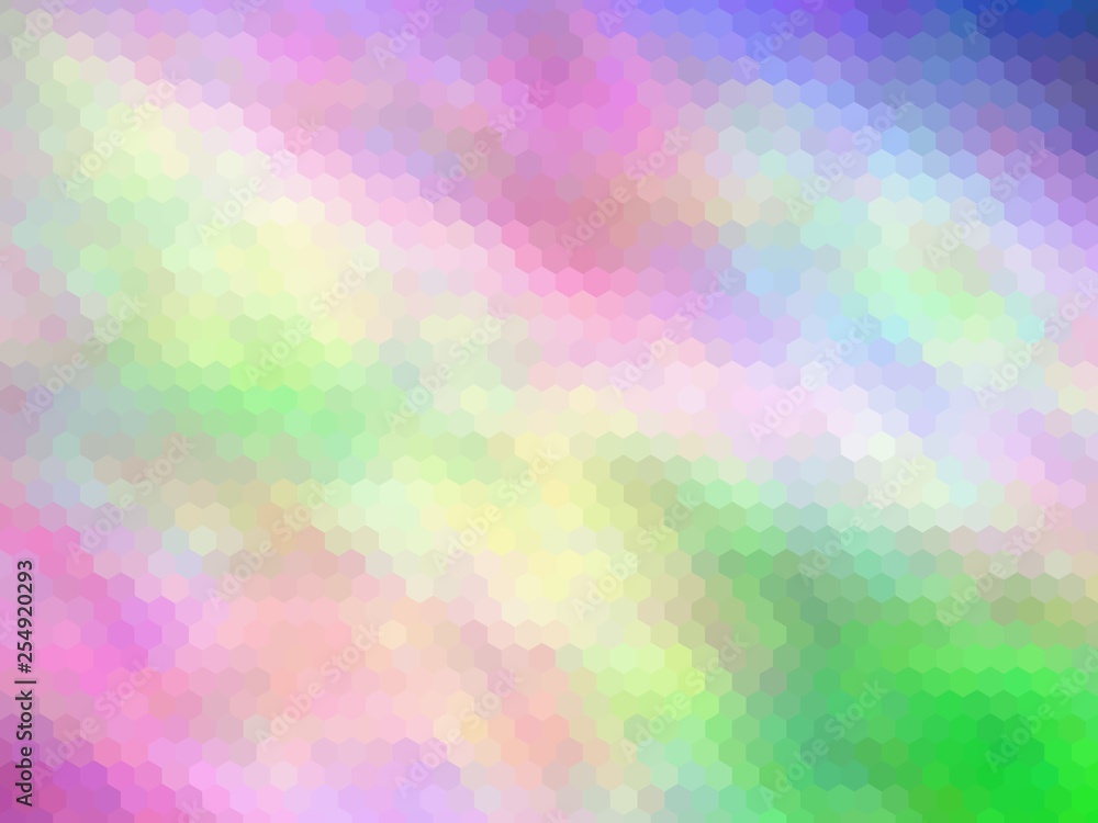 New multicolor background. Abstract illustration. Hexagonally pixeled