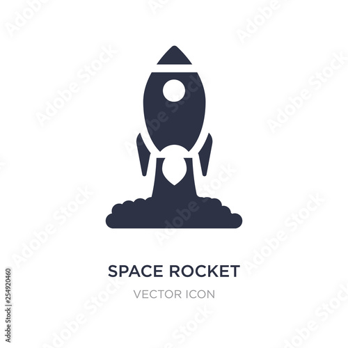 space rocket launch icon on white background. Simple element illustration from Transport concept.