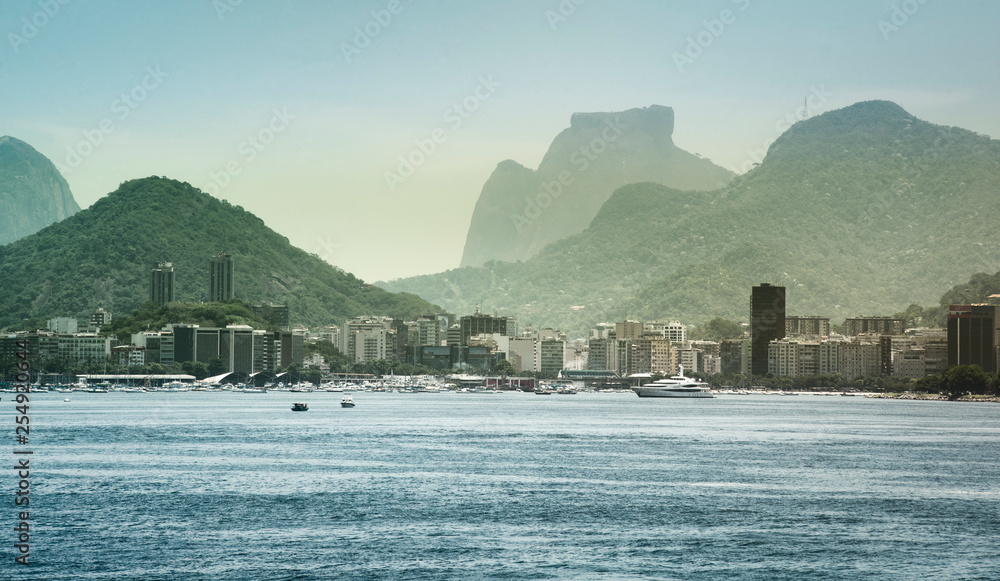 City Coastline And Buildings, Rio De Janeiro, Brazil