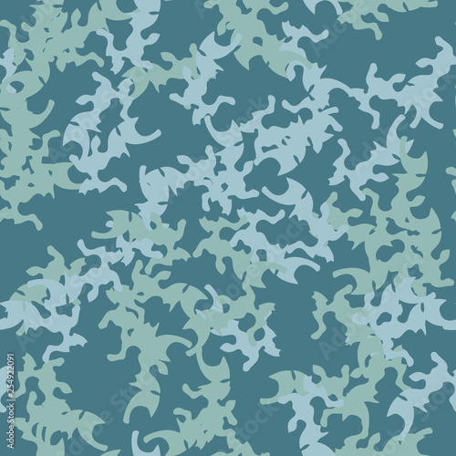 Marine camouflage of various shades of blue colors