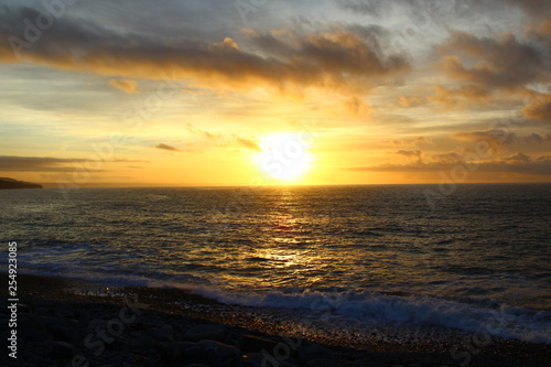 Sunset over the ocean