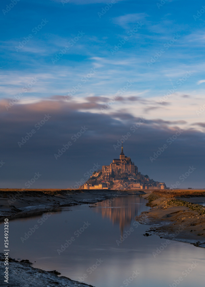 Mont Saint Michel mirrored in Creek