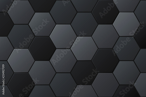 Abstract hexagonal background. Futuristic technology concept. 3d vector illustration.