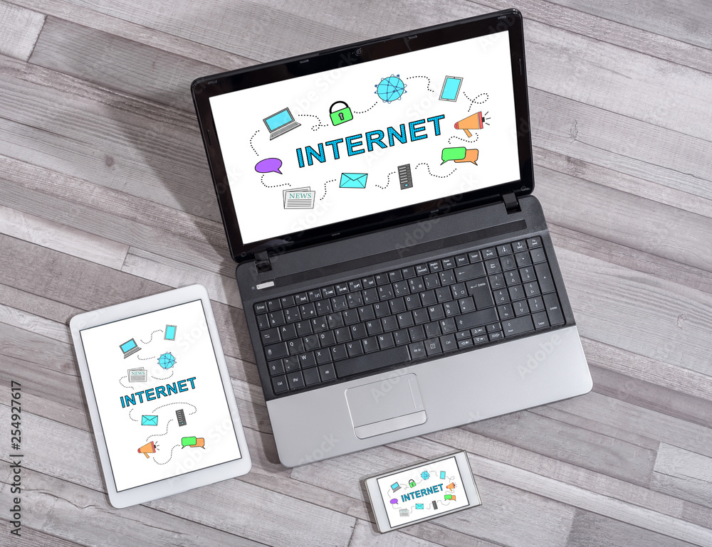 Internet concept on different devices Internet concept on different devices