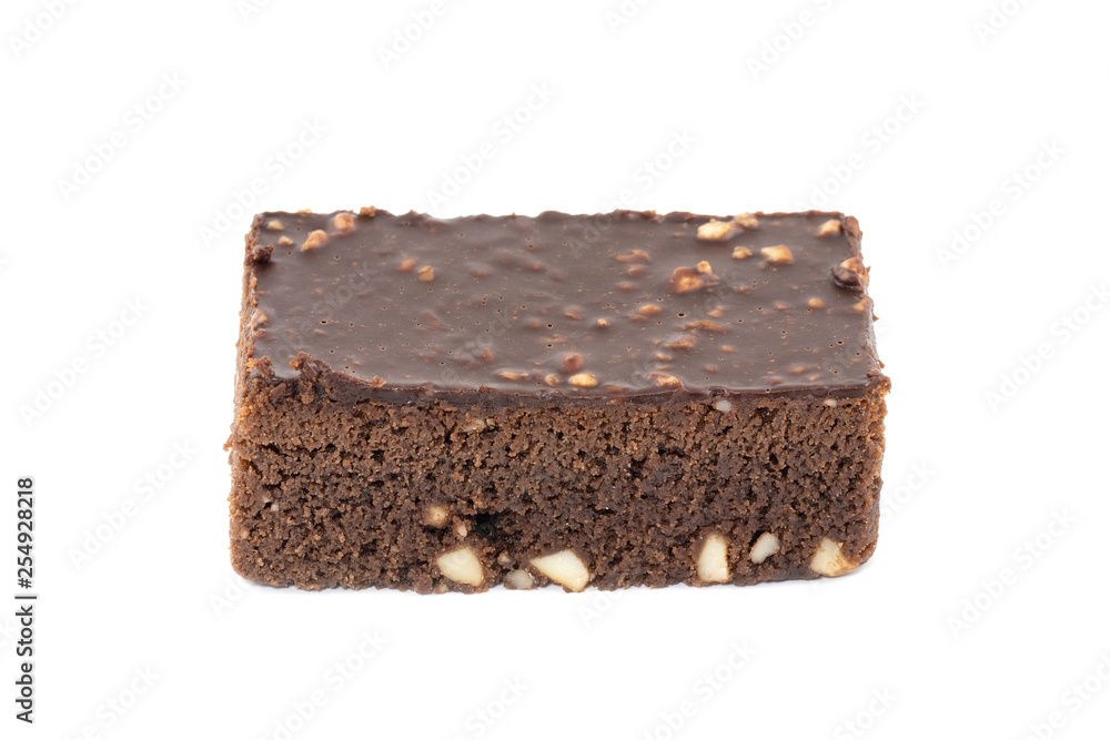 piece of chocolate cake on white background piece of chocolate cake on white background