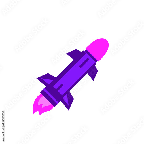 Ballistic missile, vector art