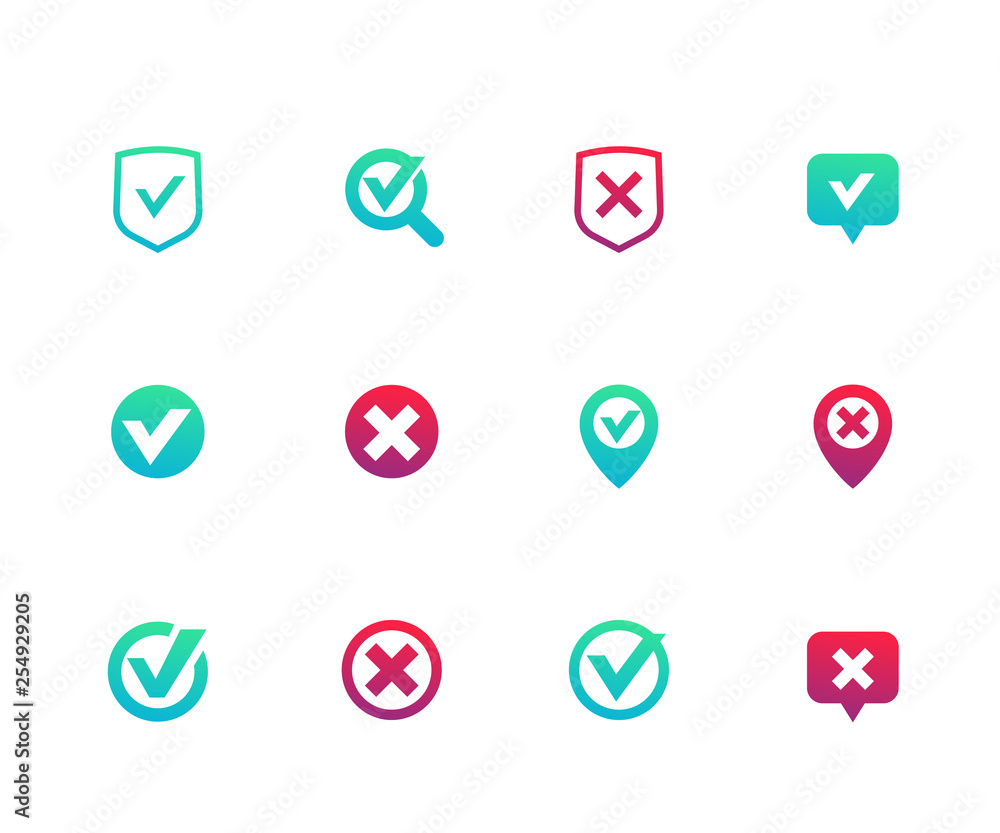 check marks, ticks, checkmark, correct and false, cancel signs check marks, ticks, checkmark, correct and false, cancel signs