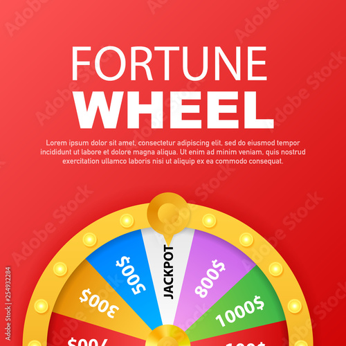 Roulette 3d fortune. Wheel fortune for game and win jackpot. Online casino concept. Internet casino marketing.