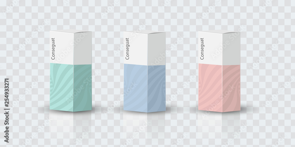 Box, packaging template for product vector design illustration. Box, packaging template for product vector design illustration.