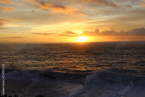 Sunset over the sea