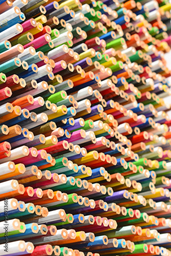 a lot of colored pencils © Vitalii