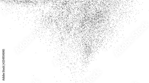 Black Grainy Texture Isolated On White Background. Dust Overlay. Dark Noise Granules. Digitally Generated Image. Vector Design Elements, Illustration, Eps 10.