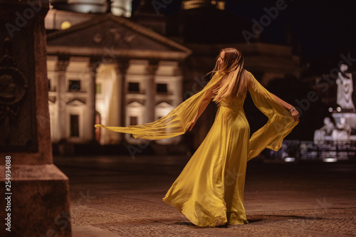 sexy woman in yellow dress © TIGERRAW