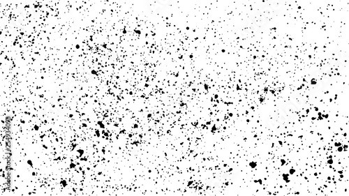 Black Grainy Texture Isolated On White Background. Dust Overlay. Dark Noise Granules. Digitally Generated Image. Vector Design Elements, Illustration, Eps 10.