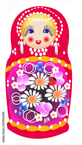 Russian dolls vector