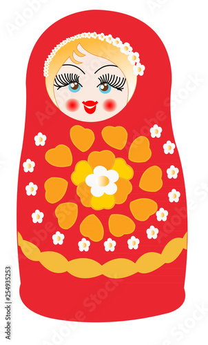 Russian dolls vector