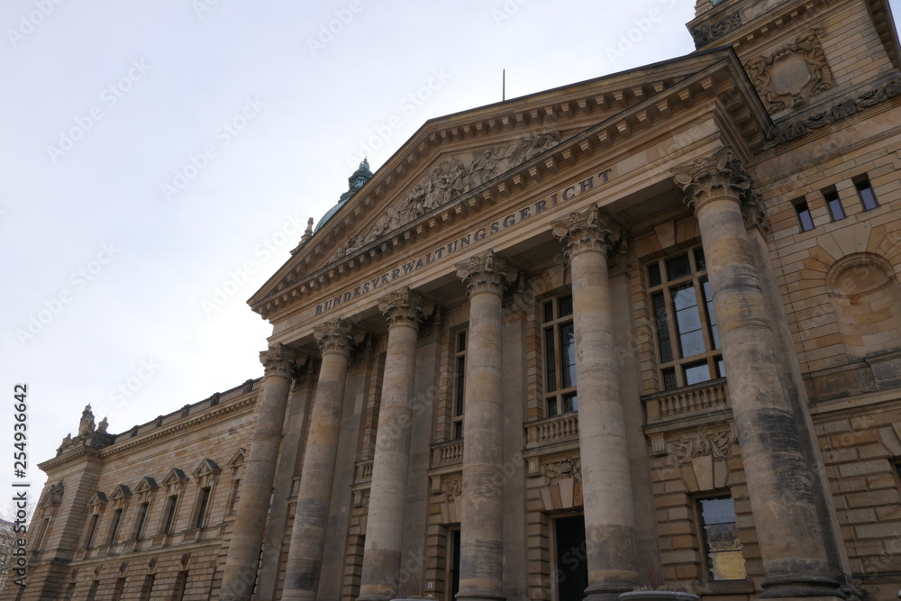 Side view to the Federal Administrative Court (Bundesverwaltungsgericht) in Leipzig, Germany