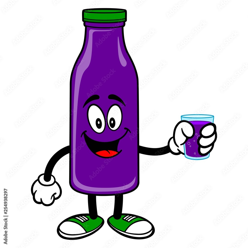 Cartoon Grape Juice