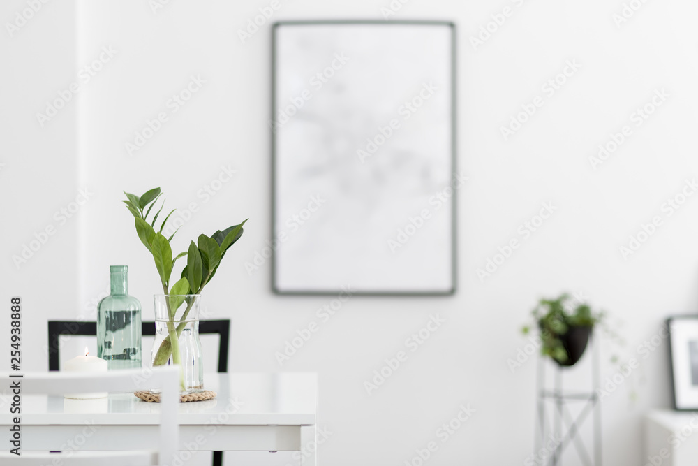 Fototapeta premium Monochromatic home interior