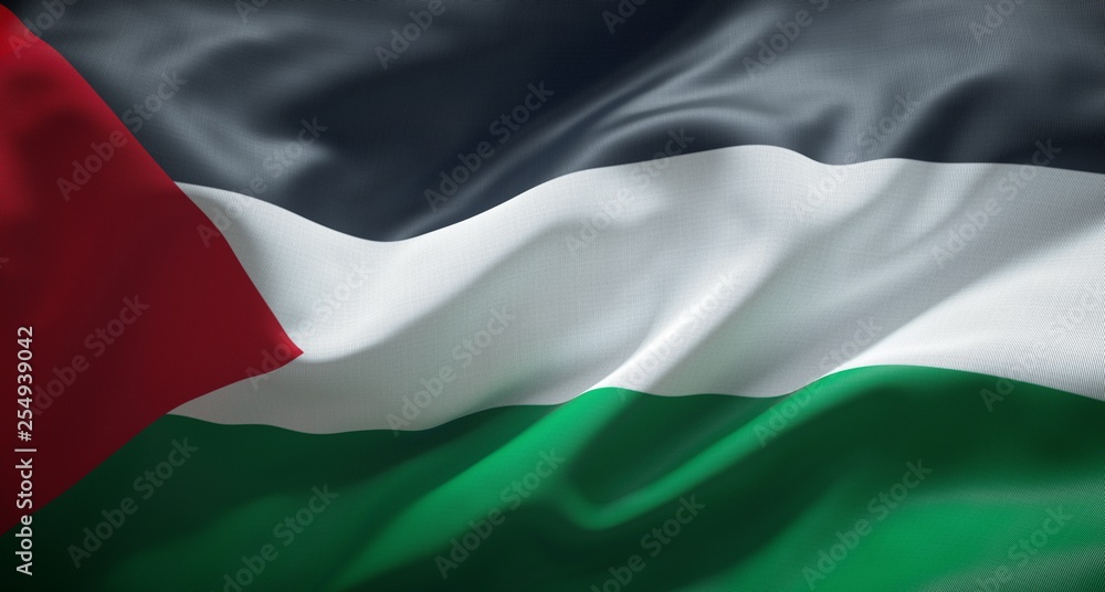 Official flag of the State of Palestine.