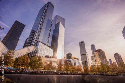Perspective from below the One World Trade Center in New York