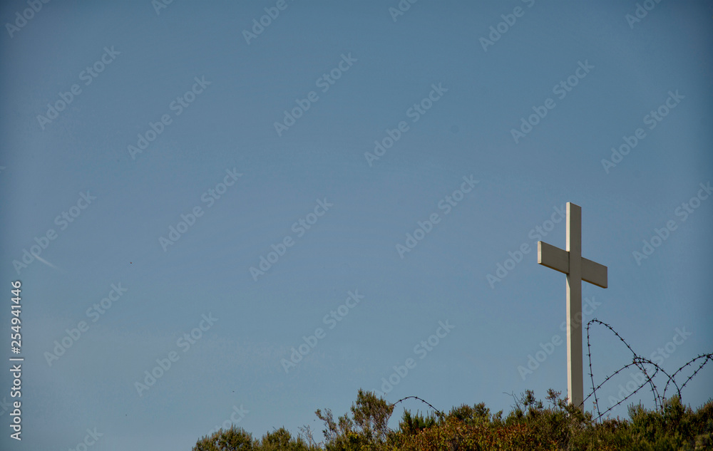 Croix sur le champ de bataille de Lingekopf, France Croix sur le champ de bataille de Lingekopf, France