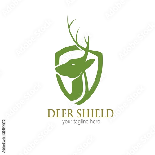 deer shield logo design photo