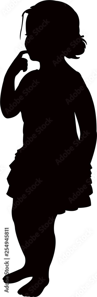 a girl body silhouette vector