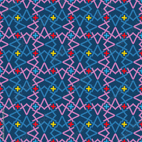 Bright background with alternate geometric elements.