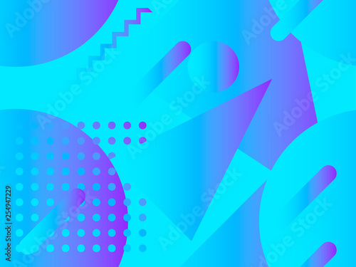 Geometric shapes seamless pattern. Zine culture abstract background. Vector illustration