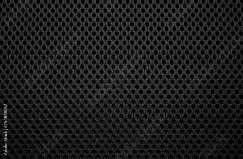 Closeup the mesh fabric pattern of the backrest of the chair  photo