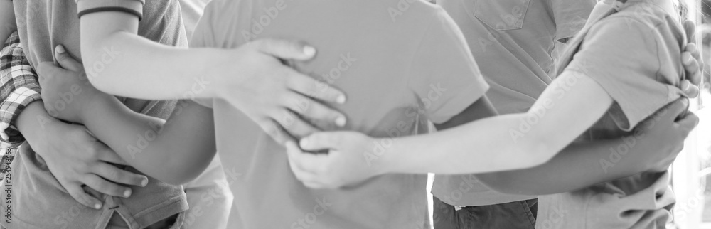 Little children making circle with hands around each other indoors. Unity concept Little children making circle with hands around each other indoors. Unity concept