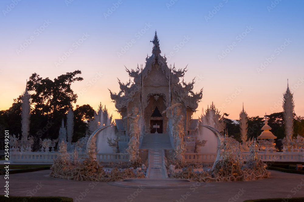 Wat Rong Khun is the most important temple of Chiang Rai, Thailand
