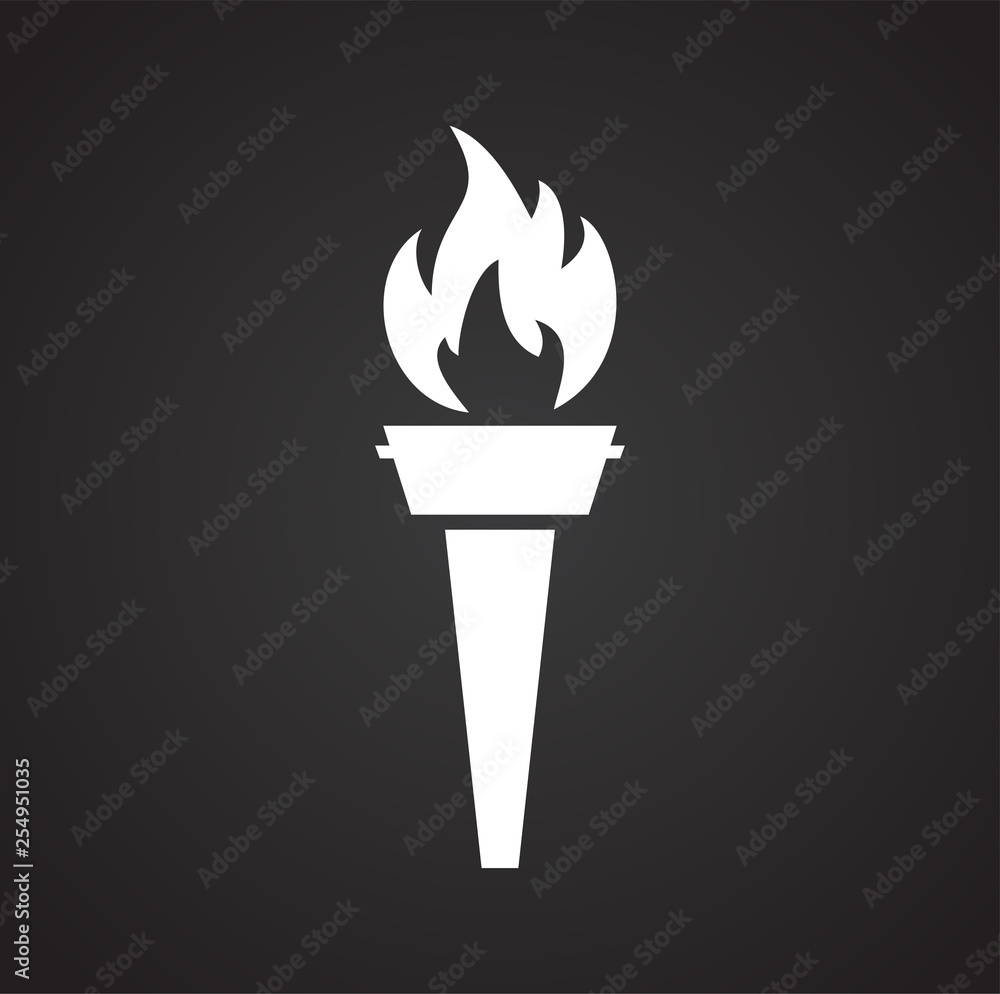 Torch icon on background for graphic and web design. Simple vector sign. Internet concept symbol for website button or mobile app. Torch icon on background for graphic and web design. Simple vector sign. Internet concept symbol for website button or mobile app.