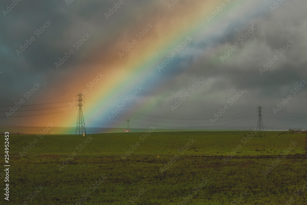 rainbow over the field rainbow over the field