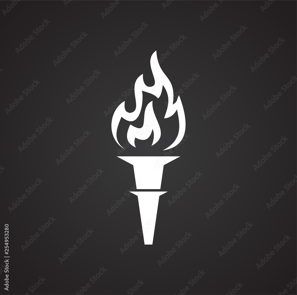 Torch icon on background for graphic and web design. Simple vector sign. Internet concept symbol for website button or mobile app. Torch icon on background for graphic and web design. Simple vector sign. Internet concept symbol for website button or mobile app.