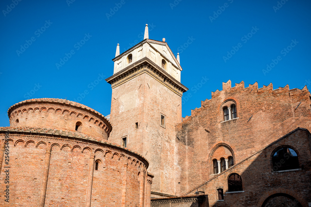 MANTUA: Rotonda di San Lorenzo church and Clock tower in Mantua (Mantova). Italy