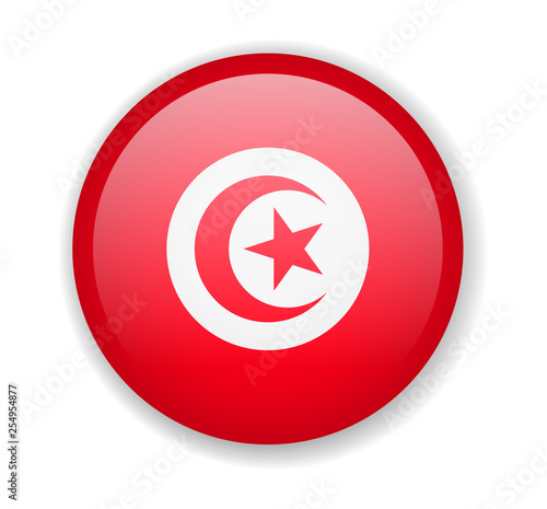 Tunisia flag round bright icon on a white background Free Download Tunisia flag round bright icon on a white background - GFXLoad