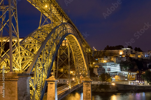 bridge at night in Portugal, Porto © Peteris Zalitis