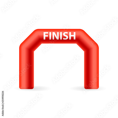 Inflatable finish arch icon. Clipart image isolated on white background