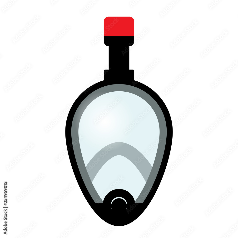 Full face snorkel mask icon. Clipart image isolated on white background ...