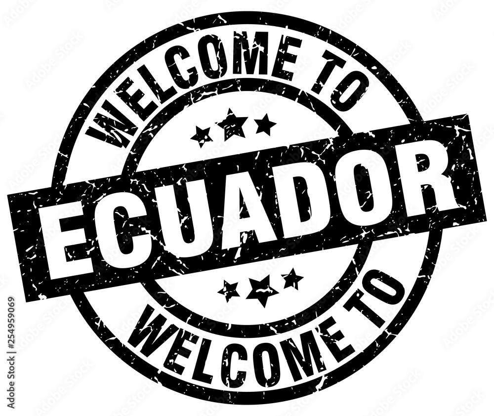 welcome to Ecuador black stamp welcome to Ecuador black stamp