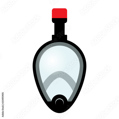 Full face snorkel mask icon. Clipart image isolated on white background