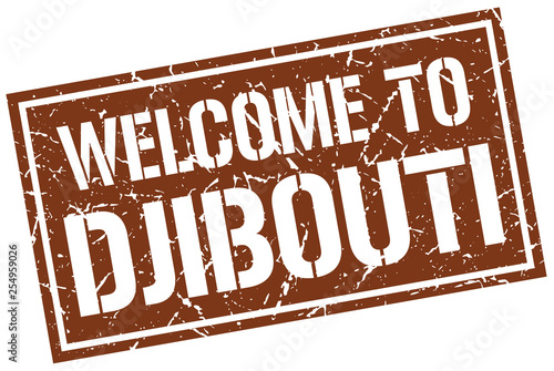 welcome to Djibouti stamp