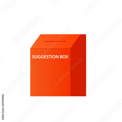 Suggestion box icon. Clipart image isolated on white background